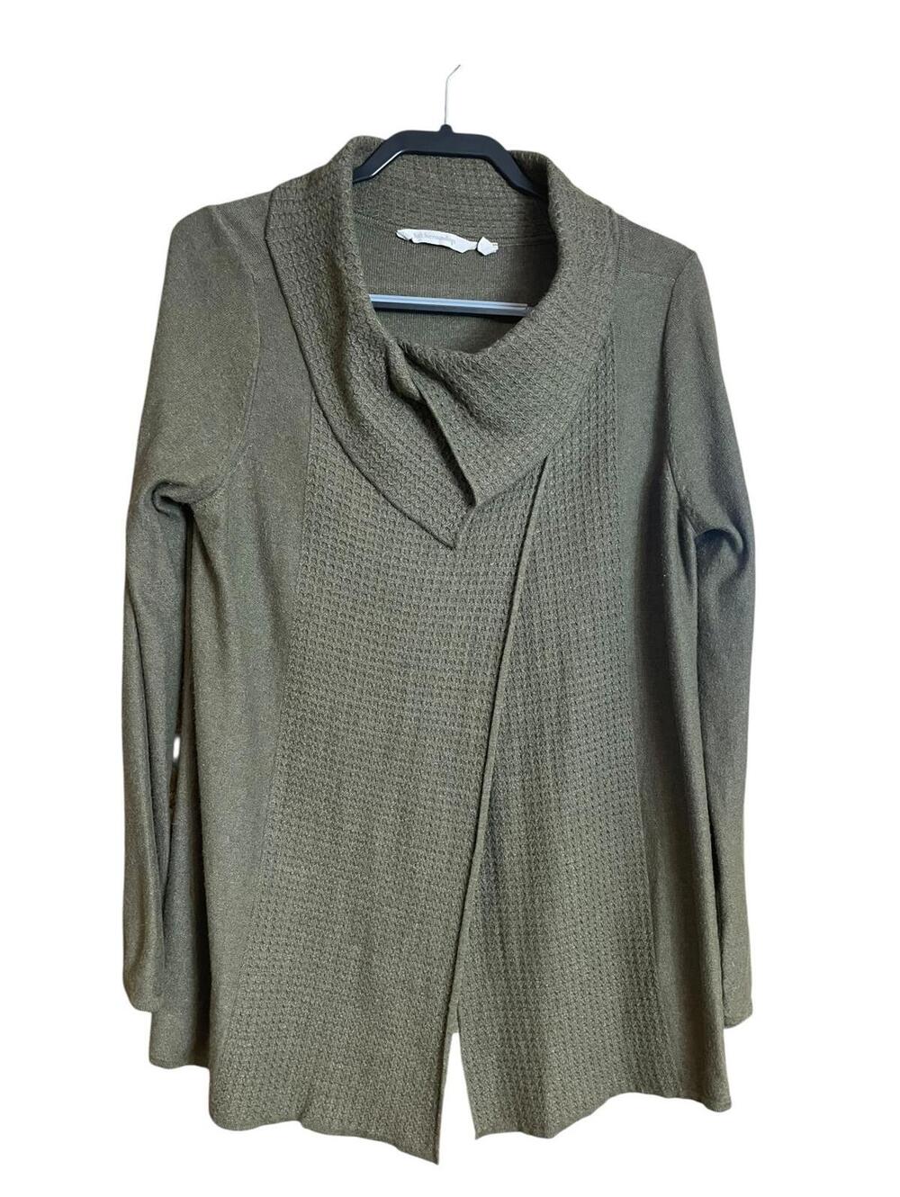 Soft Surroundings Olive Green Miranda Cardigan Sweater M